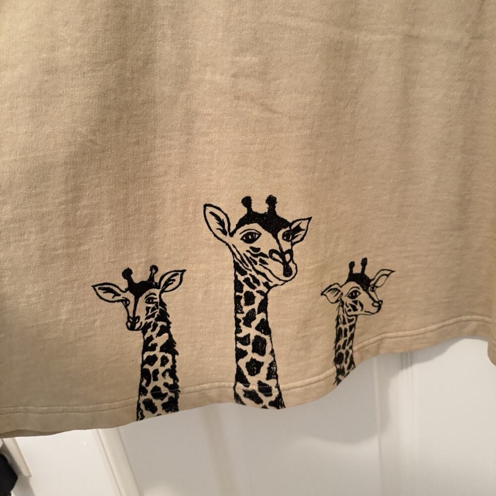 VTG 90’s Safari maxi dress Giraffe teacher resort wear Size M 2 piece knit - Picture 4 of 7